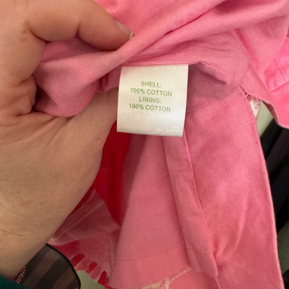 Pink Lilly Pulitzer Floral Pattern Sleeveless Shift Dress - Picture 4 of 8